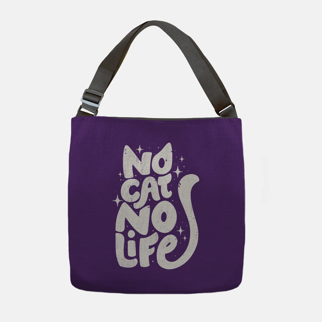 No Cat No Life-None-Adjustable Tote-Bag-koalastudio
