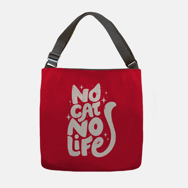 No Cat No Life-None-Adjustable Tote-Bag-koalastudio