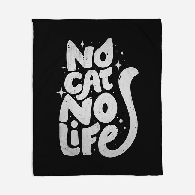 No Cat No Life-None-Fleece-Blanket-koalastudio