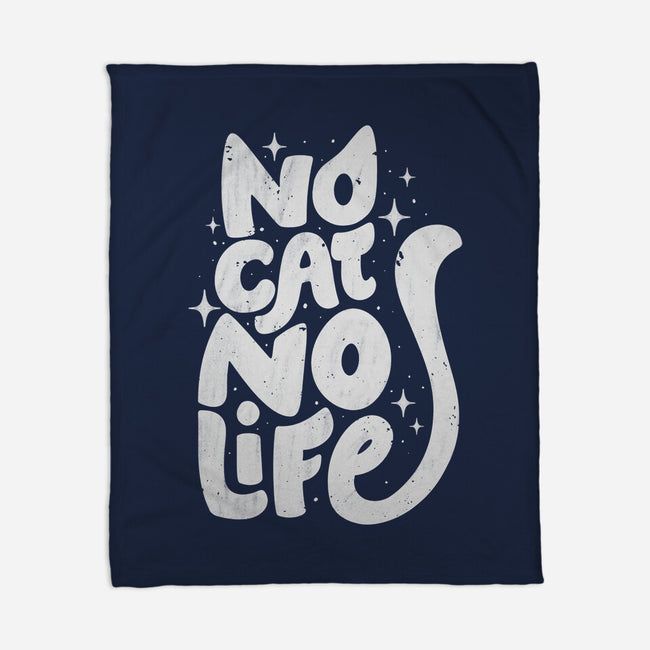 No Cat No Life-None-Fleece-Blanket-koalastudio