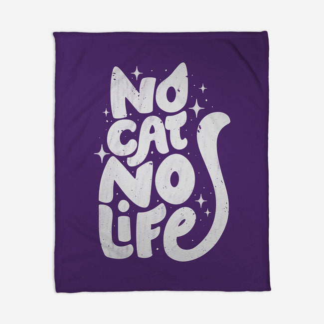 No Cat No Life-None-Fleece-Blanket-koalastudio