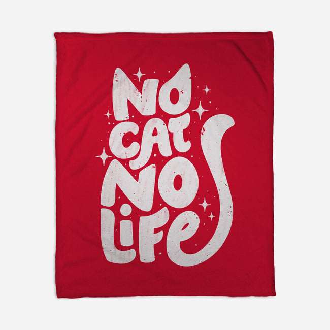 No Cat No Life-None-Fleece-Blanket-koalastudio