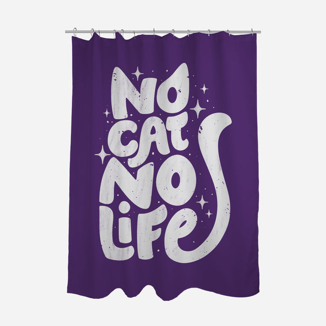 No Cat No Life-None-Polyester-Shower Curtain-koalastudio