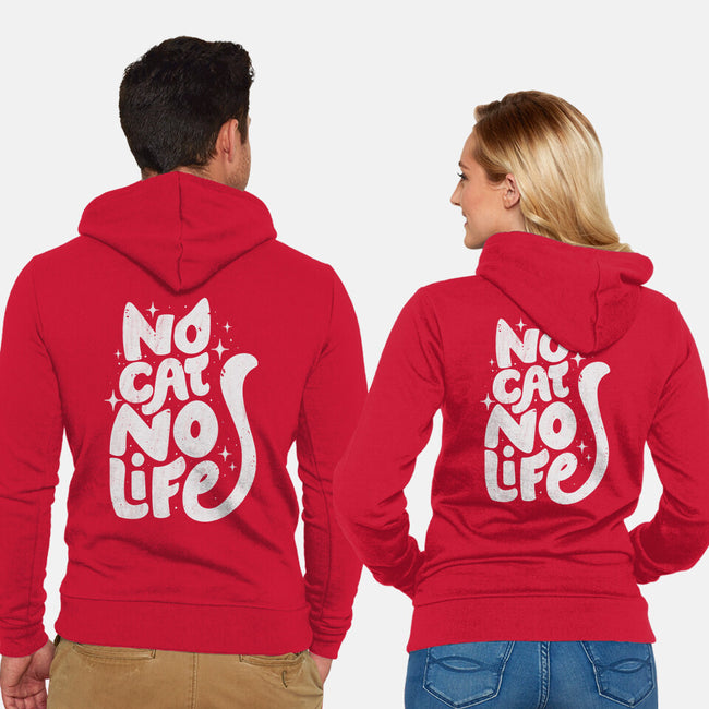 No Cat No Life-Unisex-Zip-Up-Sweatshirt-koalastudio
