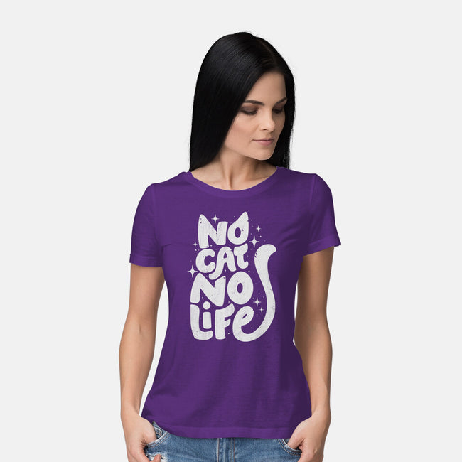 No Cat No Life-Womens-Basic-Tee-koalastudio