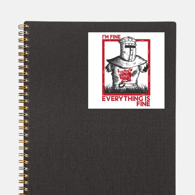 I'm Fine Everything Is Fine-None-Glossy-Sticker-piercek26