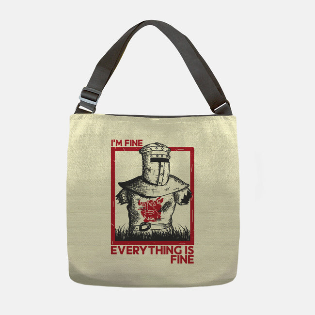 I'm Fine Everything Is Fine-None-Adjustable Tote-Bag-piercek26