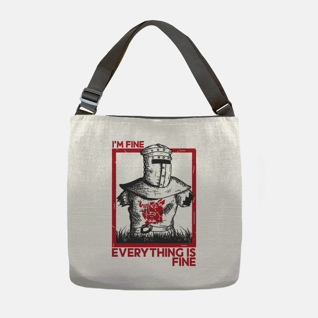 I'm Fine Everything Is Fine-None-Adjustable Tote-Bag-piercek26