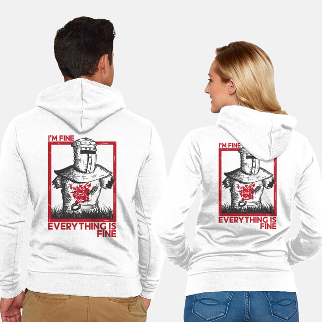 I'm Fine Everything Is Fine-Unisex-Zip-Up-Sweatshirt-piercek26