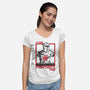 I'm Fine Everything Is Fine-Womens-V-Neck-Tee-piercek26