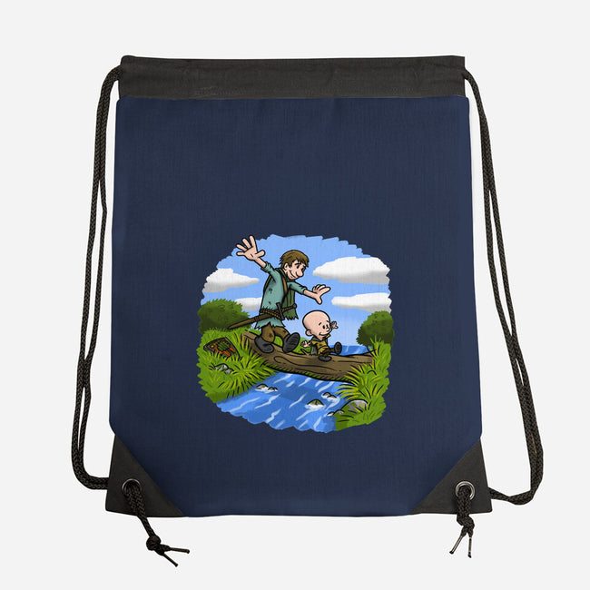 Dunk And Egg-None-Drawstring-Bag-Paul Simic