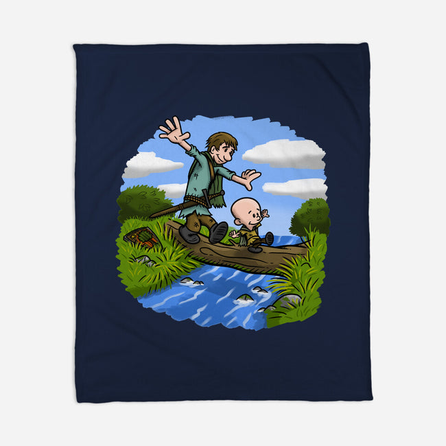 Dunk And Egg-None-Fleece-Blanket-Paul Simic