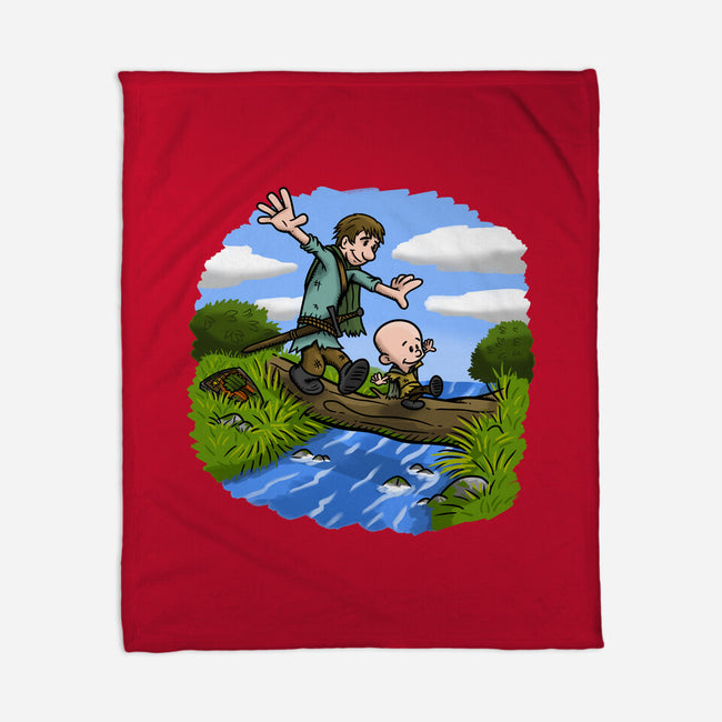Dunk And Egg-None-Fleece-Blanket-Paul Simic