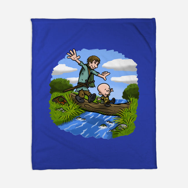 Dunk And Egg-None-Fleece-Blanket-Paul Simic