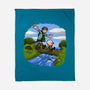 Dunk And Egg-None-Fleece-Blanket-Paul Simic