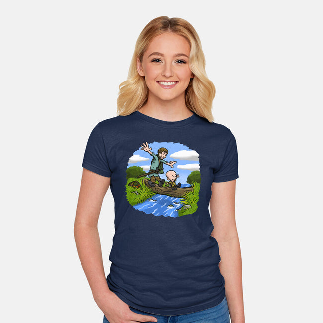 Dunk And Egg-Womens-Fitted-Tee-Paul Simic