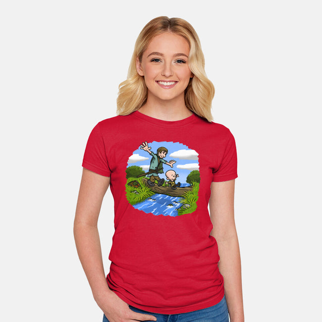 Dunk And Egg-Womens-Fitted-Tee-Paul Simic