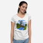 Dunk And Egg-Womens-V-Neck-Tee-Paul Simic