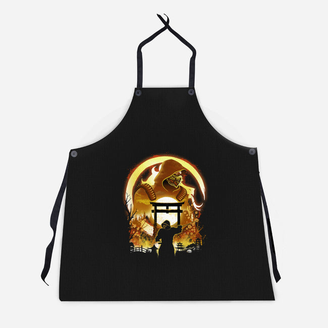The Hell Ninja-Unisex-Kitchen-Apron-dandingeroz