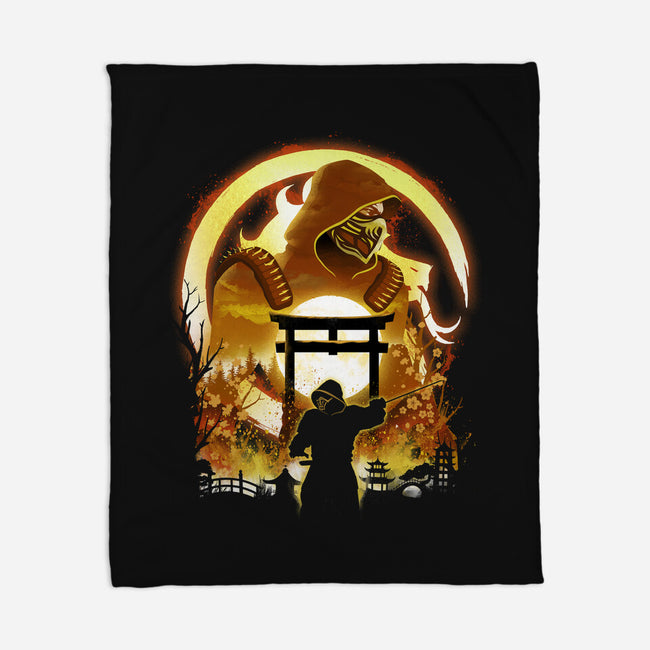 The Hell Ninja-None-Fleece-Blanket-dandingeroz