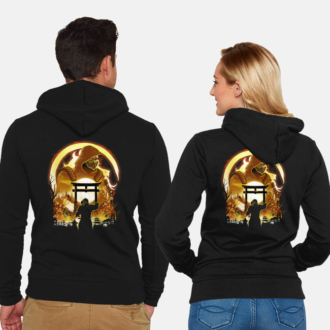 The Hell Ninja-Unisex-Zip-Up-Sweatshirt-dandingeroz