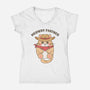Meowdy Partner-Womens-V-Neck-Tee-robyriker