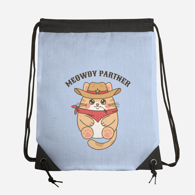 Meowdy Partner-None-Drawstring-Bag-robyriker