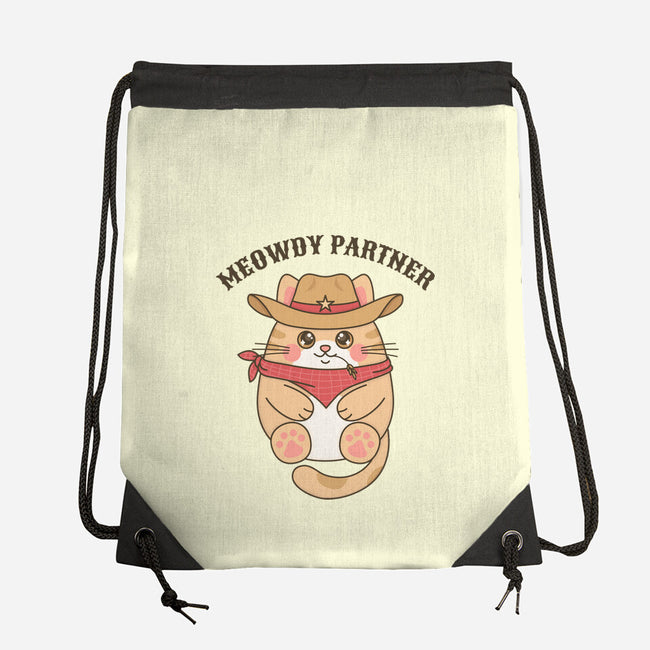 Meowdy Partner-None-Drawstring-Bag-robyriker