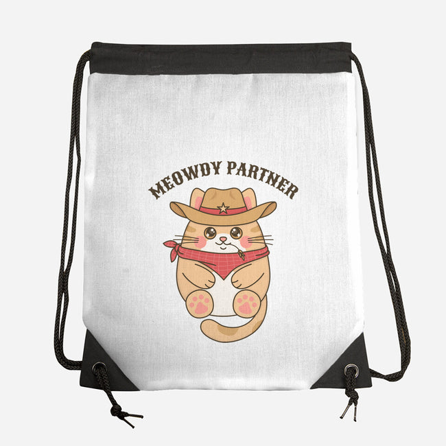 Meowdy Partner-None-Drawstring-Bag-robyriker