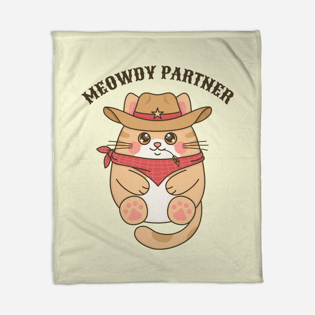 Meowdy Partner-None-Fleece-Blanket-robyriker