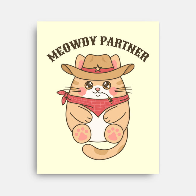 Meowdy Partner-None-Stretched-Canvas-robyriker