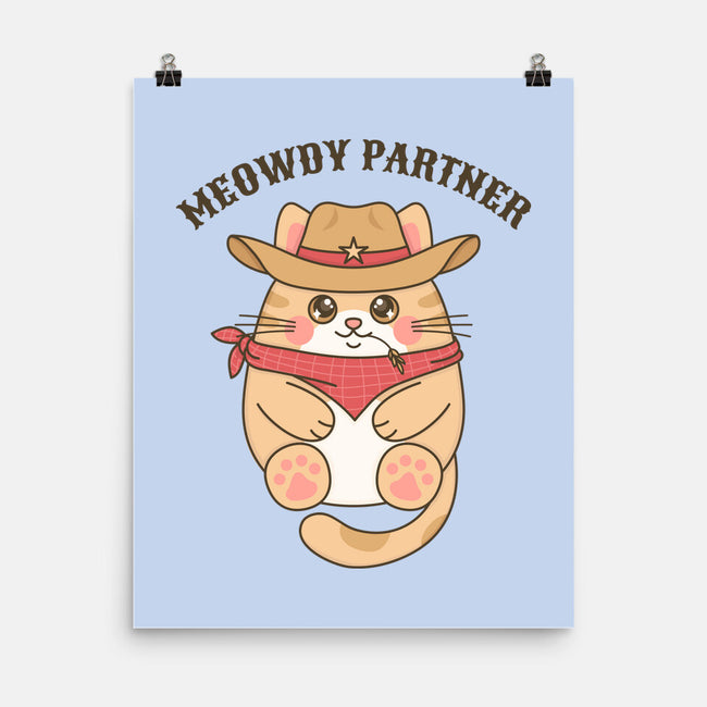 Meowdy Partner-None-Matte-Poster-robyriker