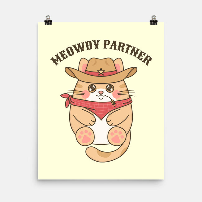 Meowdy Partner-None-Matte-Poster-robyriker