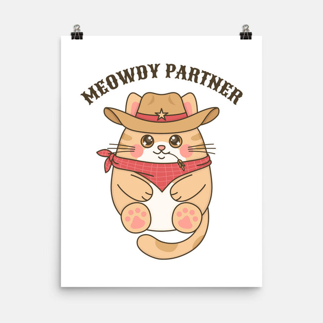 Meowdy Partner-None-Matte-Poster-robyriker
