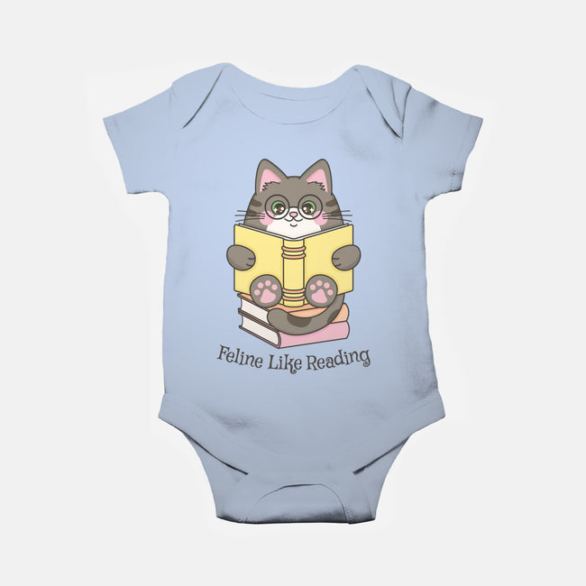 Feline Like Reading-Baby-Basic-Onesie-robyriker