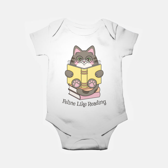 Feline Like Reading-Baby-Basic-Onesie-robyriker