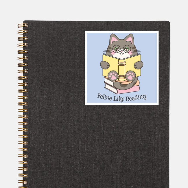Feline Like Reading-None-Glossy-Sticker-robyriker