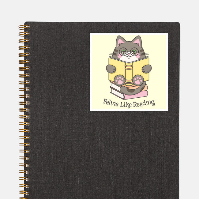 Feline Like Reading-None-Glossy-Sticker-robyriker