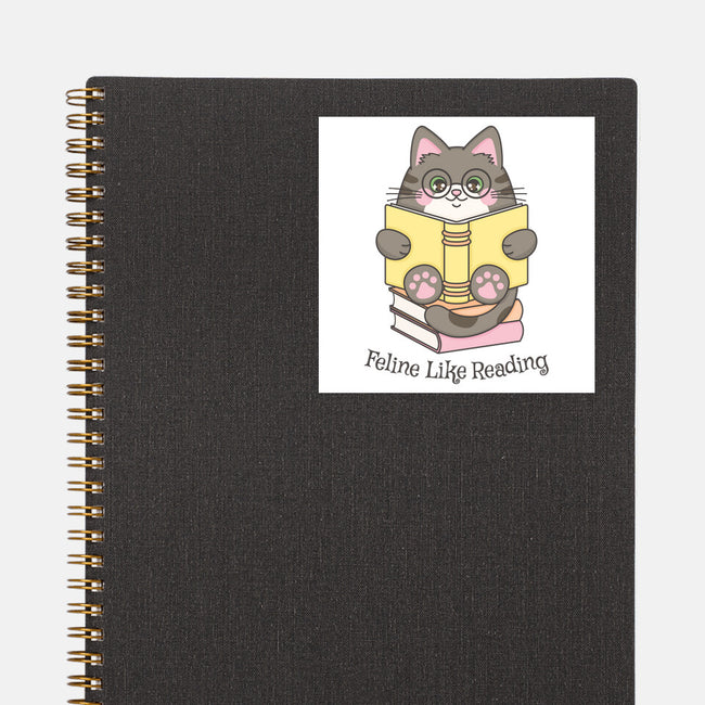 Feline Like Reading-None-Glossy-Sticker-robyriker