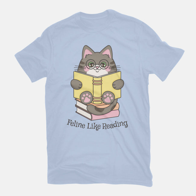 Feline Like Reading-Mens-Basic-Tee-robyriker