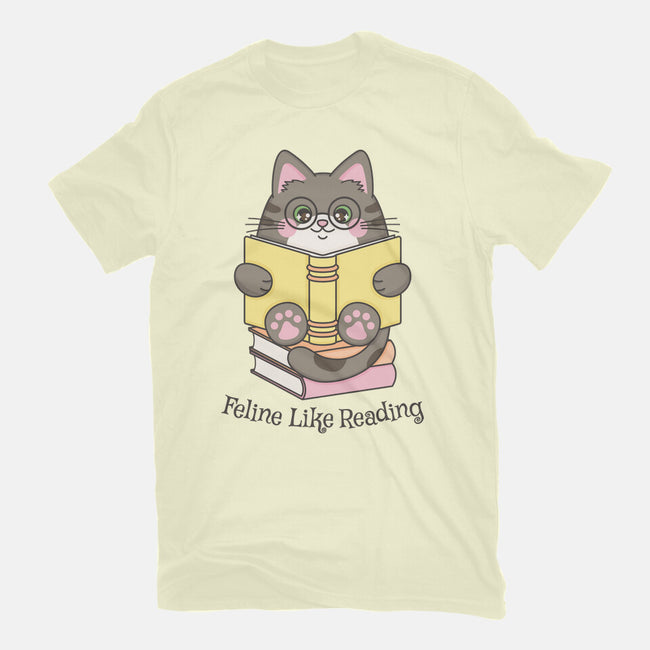Feline Like Reading-Mens-Basic-Tee-robyriker
