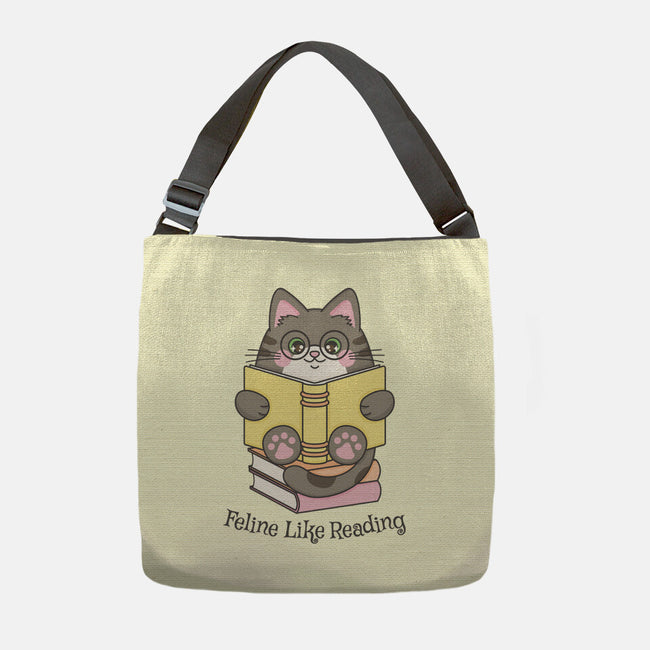 Feline Like Reading-None-Adjustable Tote-Bag-robyriker