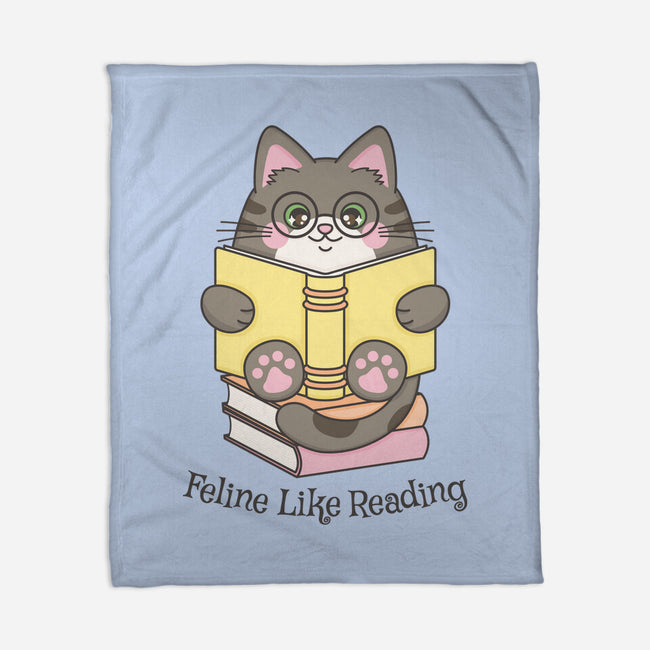 Feline Like Reading-None-Fleece-Blanket-robyriker