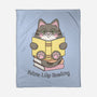 Feline Like Reading-None-Fleece-Blanket-robyriker