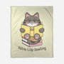 Feline Like Reading-None-Fleece-Blanket-robyriker