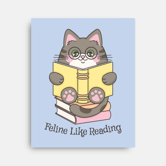 Feline Like Reading-None-Stretched-Canvas-robyriker