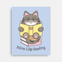 Feline Like Reading-None-Stretched-Canvas-robyriker