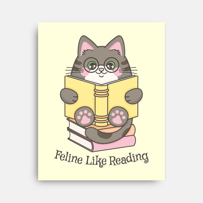Feline Like Reading-None-Stretched-Canvas-robyriker