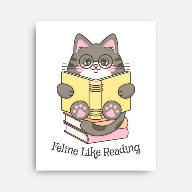 Feline Like Reading-None-Stretched-Canvas-robyriker