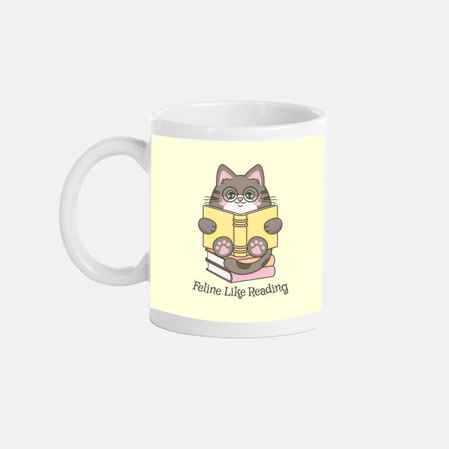 Feline Like Reading-None-Mug-Drinkware-robyriker
